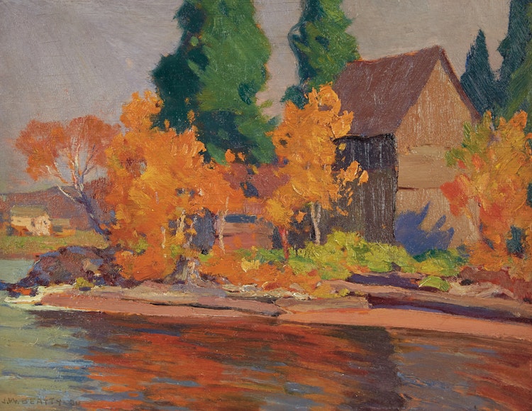 Artwork by John William Beatty,  Autumn in Parry Sound District