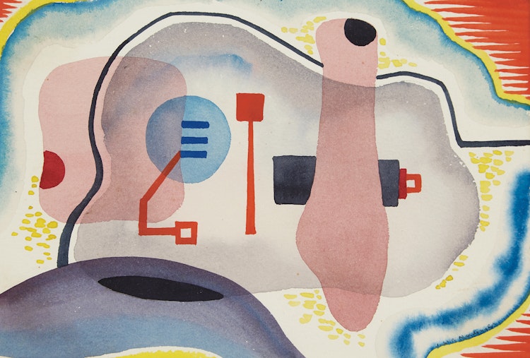Artwork by James Williamson Galloway Macdonald, Abstract - Lines and Spaces (1946)