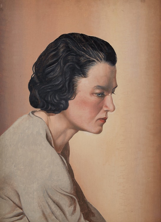 Artwork by Bertram Richard Brooker, Portrait of a Woman
