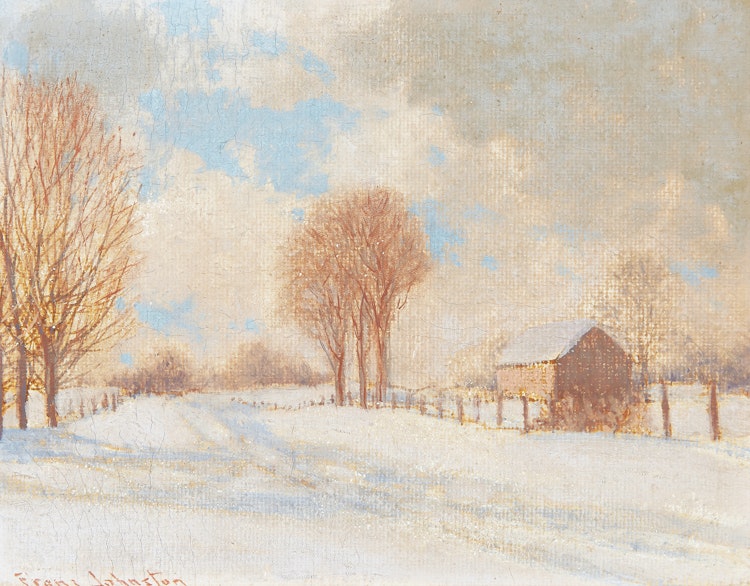 Artwork by Frank Hans Johnston,  Snow Clouds