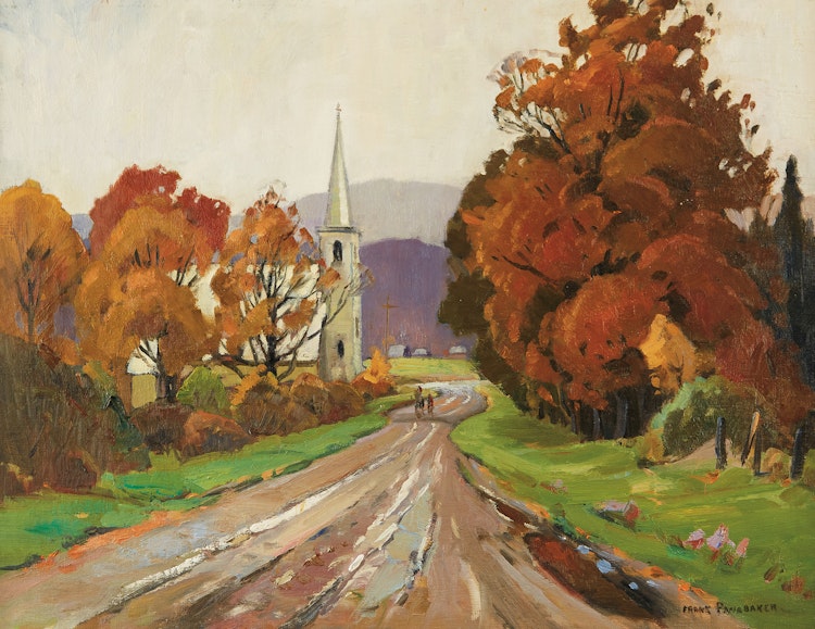 Artwork by Frank Shirley Panabaker,  Road into the Village