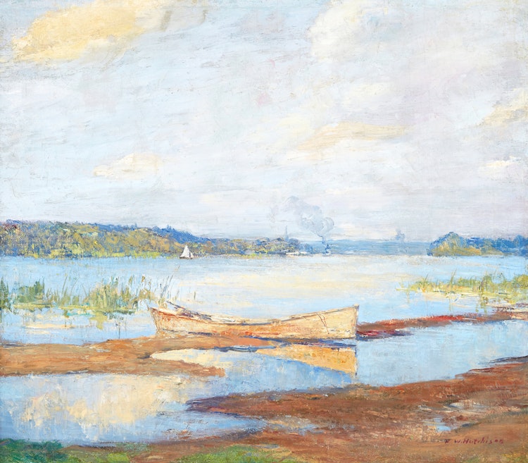 Artwork by Frederick William Hutchison, Lake of Two Mountains