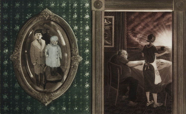 Artwork by David Lloyd Blackwood, Edward and Molly