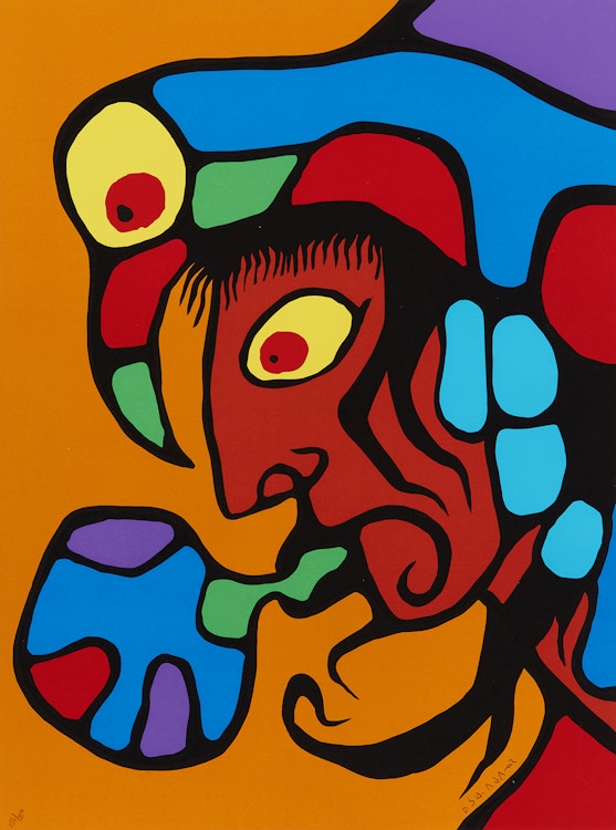 Artwork by Norval Morrisseau,  The Art of Norval Morrisseau: Collection of 5 Prints in Original Portfolio