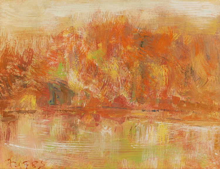 Artwork by Michael Forster, Abstract Landscape in Orange