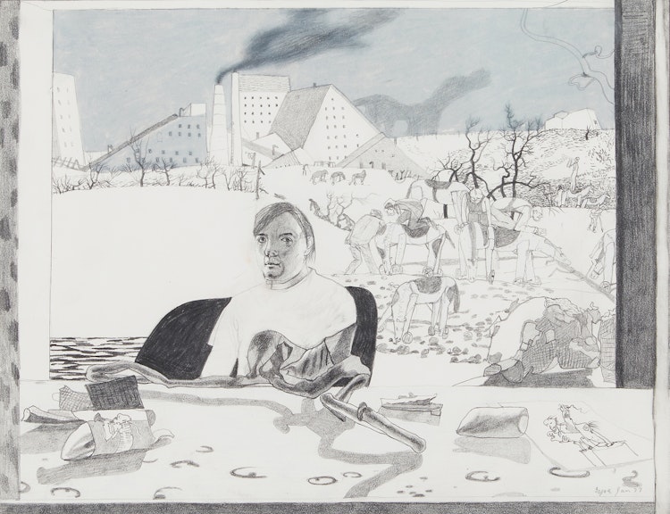 Artwork by Ivan Kenneth Eyre, Untitled (Landscape with Wheeled Horses)