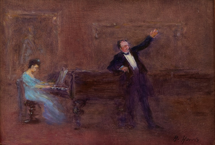 Artwork by Robert Harris, The Recital (At the Heinrich Song Recital)