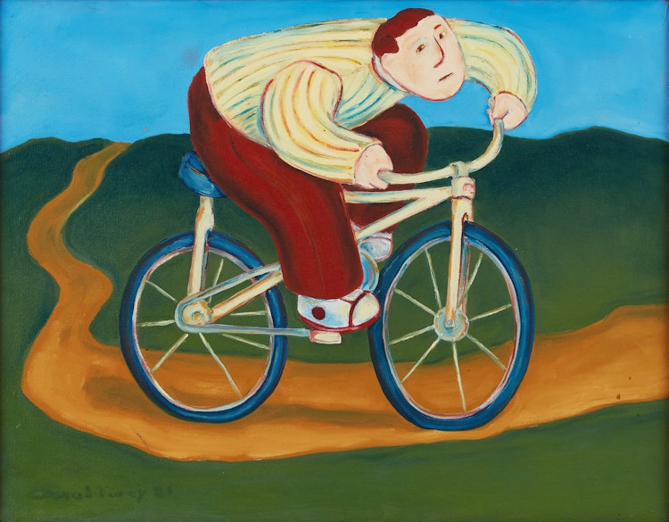 Artwork by Conrad Furey,  Cyclist