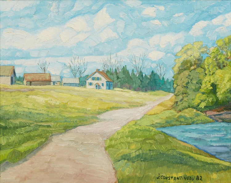 Artwork by Jean Constantineau, Rang Croche, Riviere Chateauguay
