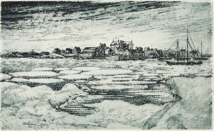 Artwork by David Lloyd Blackwood, Wake of the Great Sealers