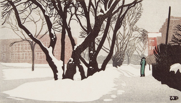 Artwork by Walter Joseph Phillips, Our Street in Winnipeg