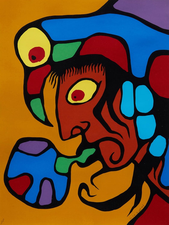 Artwork by Norval Morrisseau,  The Art of Norval Morrisseau: Collection of 5 Prints in Original Portfolio