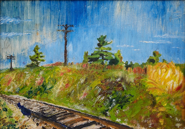 Artwork by Arthur Shilling,  Train Tracks