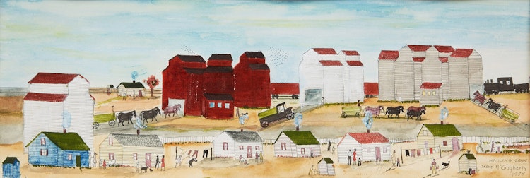Artwork by Irene McCaugherty, Hauling Grain