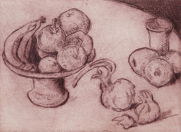 Artwork by Joseph Francis Plaskett, Still Life with Garlic