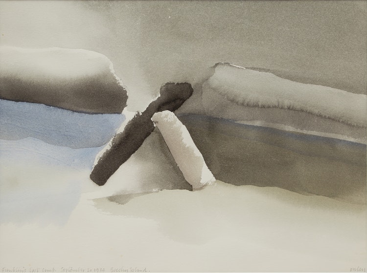 Artwork by Toni Onley, Franklin’s Last Camp, Beachy Island