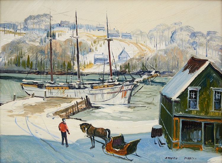 Artwork by Joseph Purcell,  Home Port, Lunnenburg, N.S.