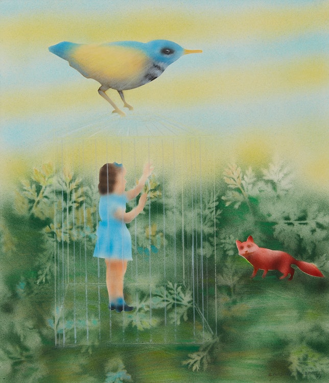 Artwork by Louis de Niverville, Birdcage
