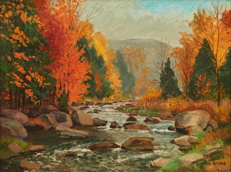 Artwork by Thomas Albert Stone, Autumn on the Credit River
