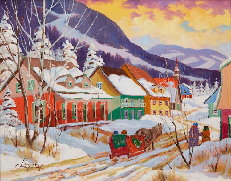 Artwork by Claude Langevin,  Quebec Landscape