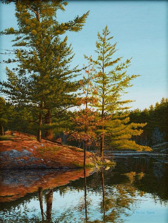 Artwork by Peter Tench,  Freeland Lake - Killarny Provincial Park