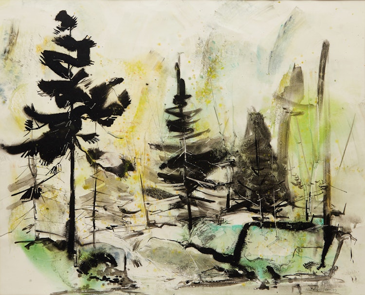 Artwork by Frank Leonard Brooks, Landscape with Trees