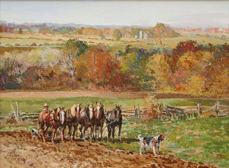 Artwork by Peter Etril Snyder, Resting the Horses