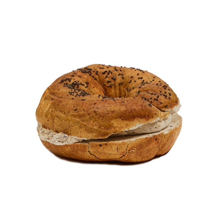 Artwork by David James Gilhooly,  Bagel and Cream Cheese