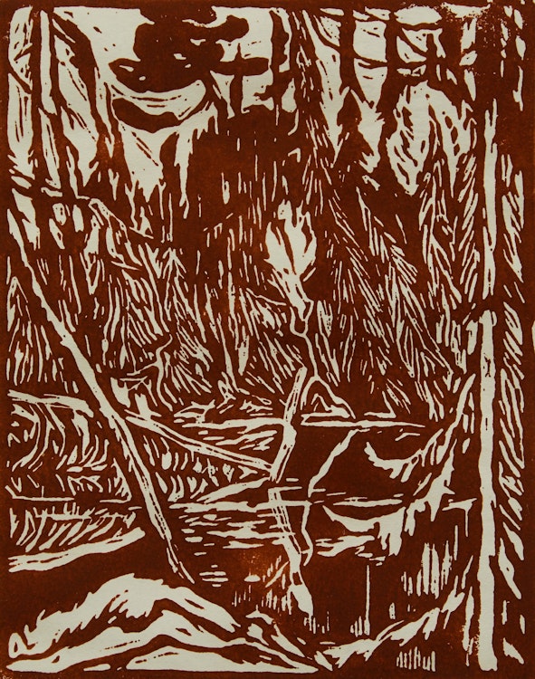Artwork by James Edward Hervey MacDonald, Beaver Pond, Algoma
