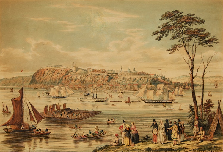 Artwork by Thomas Picken, View of Quebec (after Captain B. Beaufoy)