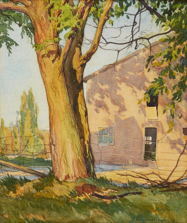 Artwork by Ernest Conyers Barker, The Grist Mill, Cheltenham, Ontario