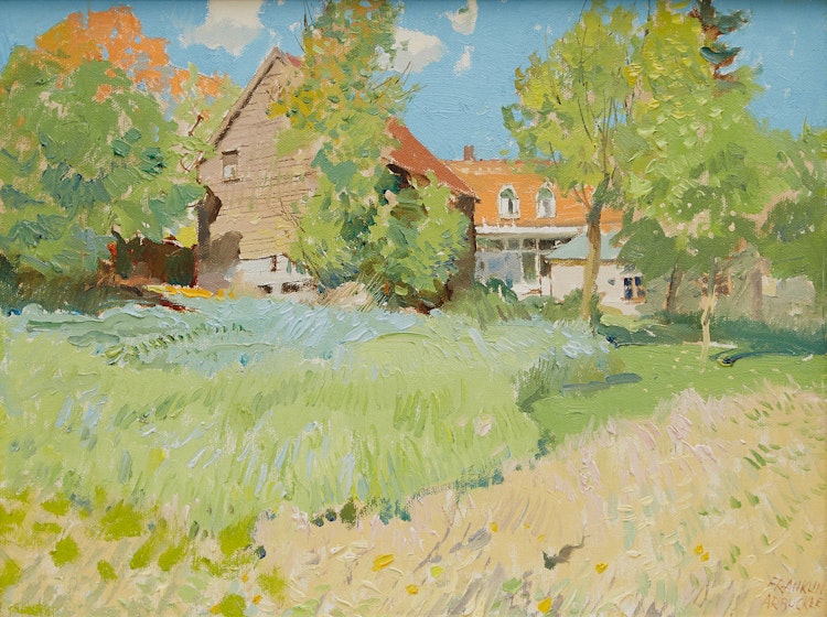 Artwork by George Franklin Arbuckle, Back Yard at Enterprise, Ontario