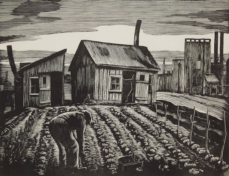 Artwork by Leonard Hutchinson, Canadian Homes and Gardens