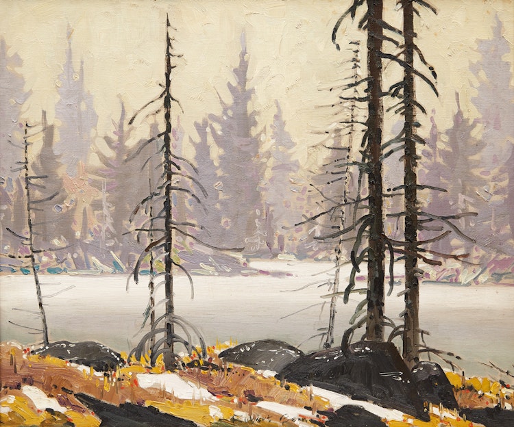 Artwork by Robert Genn, At Wells Lake, Caribou B.C.