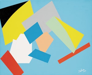 Artwork by Christian Marcel Barbeau, L’azur couché sur l’orange