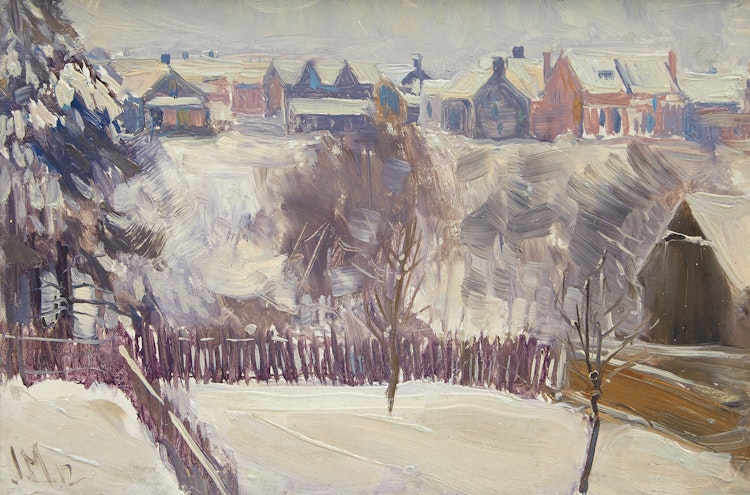 Artwork by James Edward Hervey MacDonald, Backyard, West Toronto