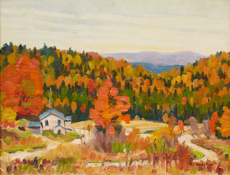 Artwork by Bernice Fenwick Martin, Autumn Landscape