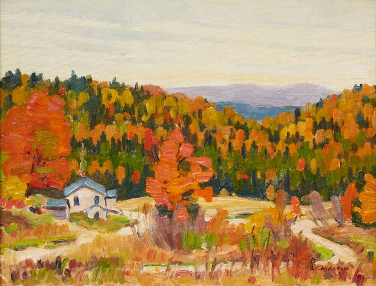 Artwork by Bernice Fenwick Martin,  Autumn Landscape