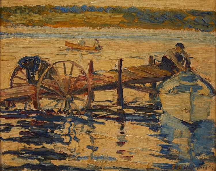 Artwork by Frederick William Hutchison, The Landing