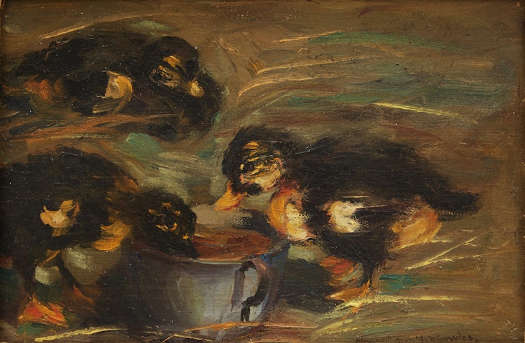 Artwork by Elizabeth Annie McGillivray Knowles, Ducklings