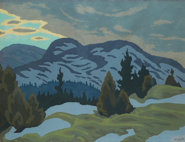 Artwork by Edwin Headley Holgate,  Snow Clouds