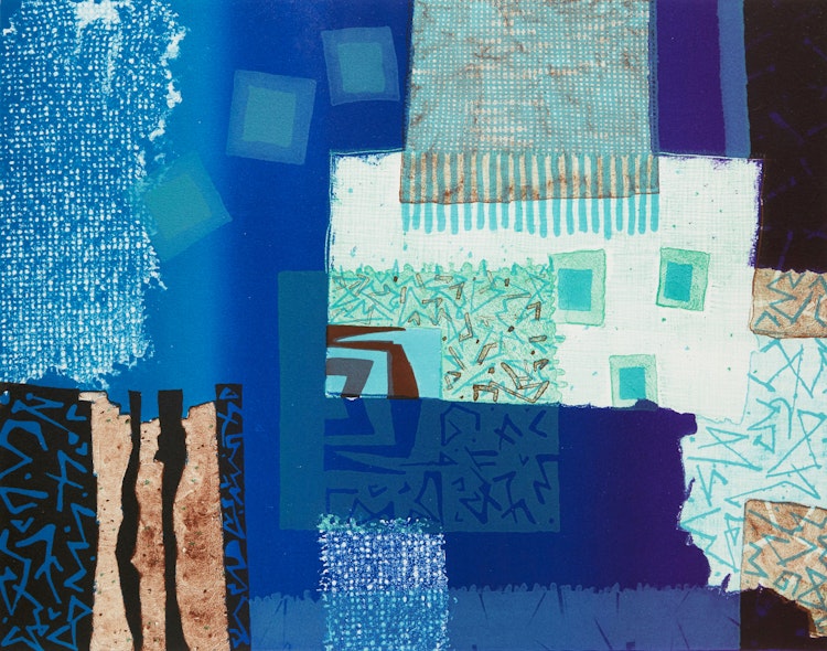 Artwork by Ronald York Wilson, Blue Opus