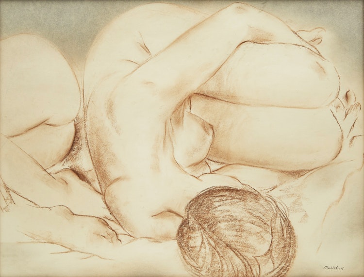 Artwork by Louis Muhlstock,  Nude