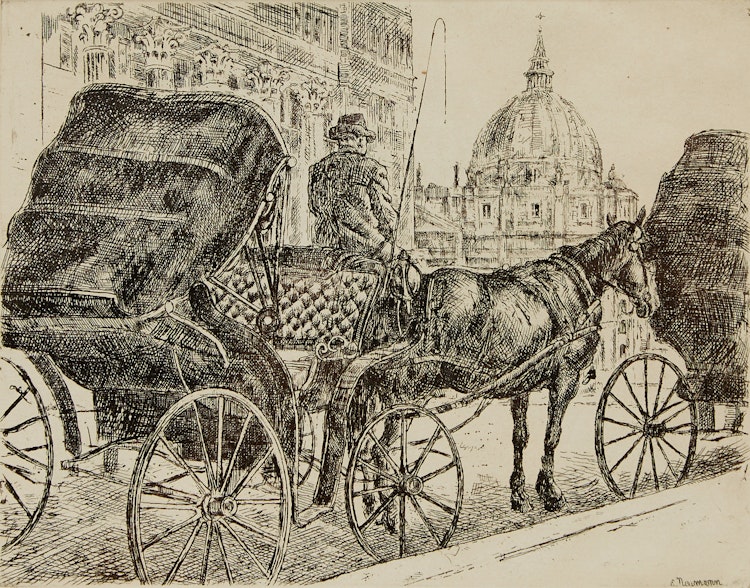 Artwork by Ernst Neumann, Dominion Square, Montreal; Bonsecours Market, Montreal; Nelson Monument, Montreal