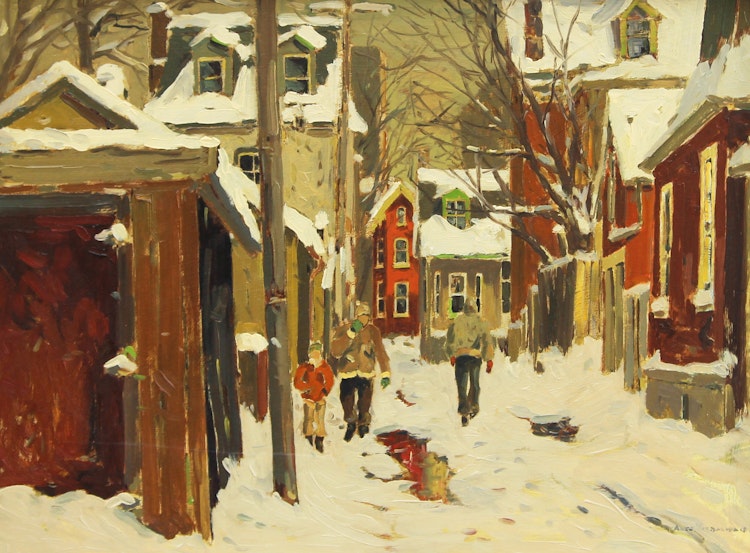 Artwork by Arto Yuzbasiyan, Lane in Cabbagetown, Toronto