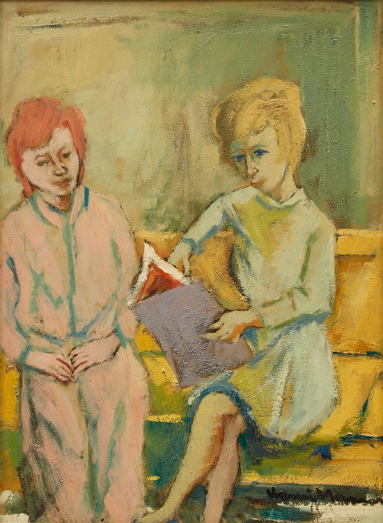 Artwork by Henri Leopold Masson, Two Women Reading