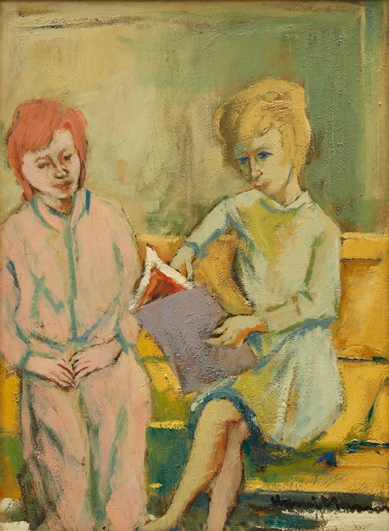 Artwork by Henri Leopold Masson,  Two Women Reading