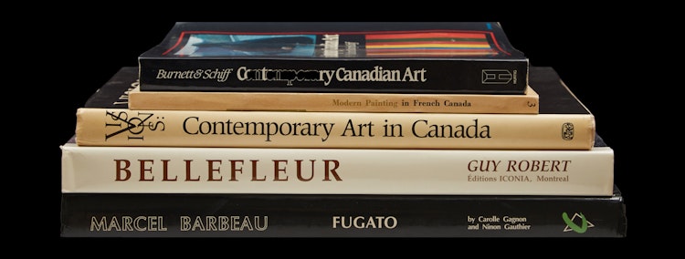 Artwork by Books and Reference, Contemporary Canadian Art; Modern French Painting in French Canada; Visions - Contemporary Art in Canada; Bellefleur - The Fervour of the Quest; Marcel Barbeau - Fugato