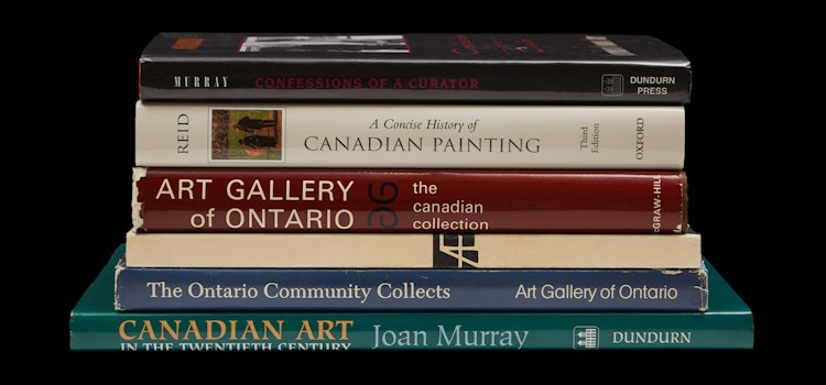 Artwork by  Books and Reference,  Canadian Art in the Twentieth Century; The Ontario Community Collects; Agnes Etherington Art Centre-Permanent Collection 1968; A Concise History of Canadian Painting; Art Gallery of Ontario-The Canadian Collection; Joan Murray-Confessions of a Curator