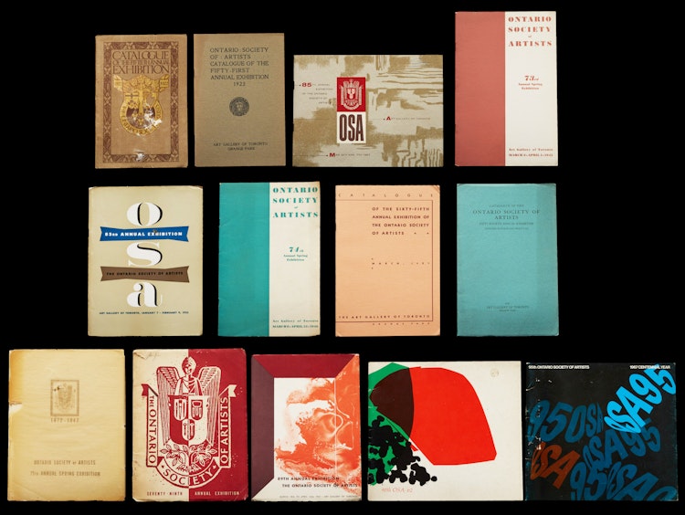 Artwork by Books and Reference, Ontario Society of Artists exhibition catalogues (1922; 1923; 1926; 1937; 1945; 1946; 1947; 1951; 1955; 1957; 1961; 1962 & 1967)